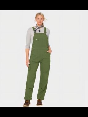 Duluth Trading Co Olive Green Women's Utility Overalls